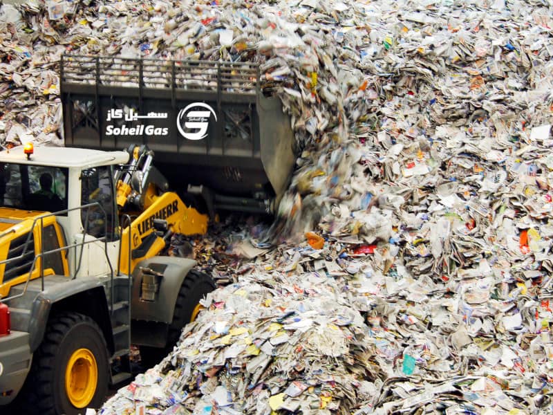 بازیافت کاغذ و تولید گاز گلخانه ای